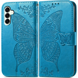 Θήκη με πτερύγιο για Samsung Galaxy S25 FE, Butterfly, μπλε