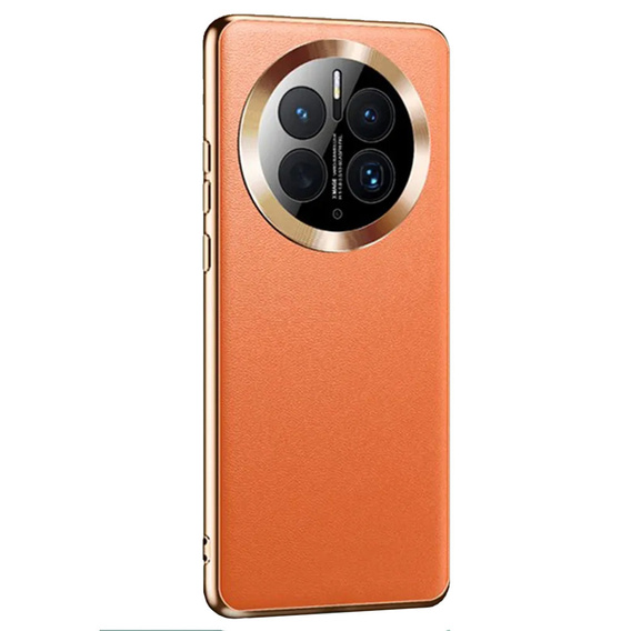 Δερμάτινη θήκη για Huawei Mate 50 Pro, leather hybrid, πορτοκαλί