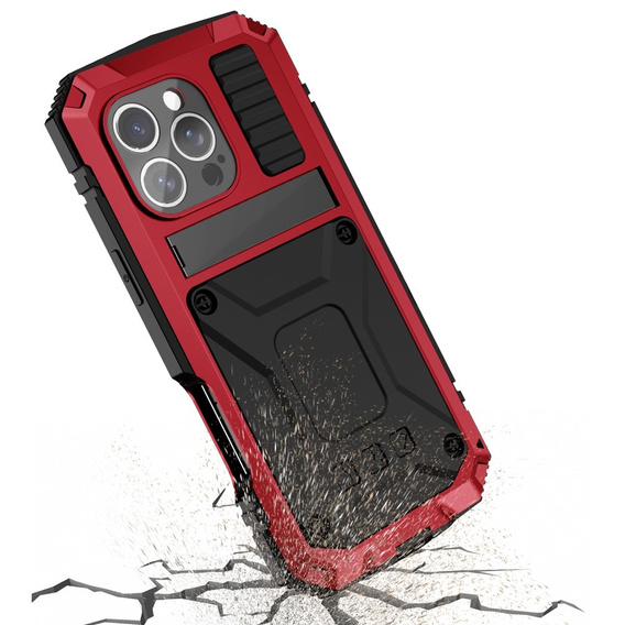 Θωρακισμένη θήκη για iPhone 16 Pro, R-JUST, κόκκινη