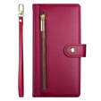 Θήκη με πτερύγιο για Oppo Reno 13 5G, Wallet Zipper Pocket, κόκκινη