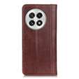 θήκη με πτερύγιο για OnePlus 13, Split Leather, καφέ