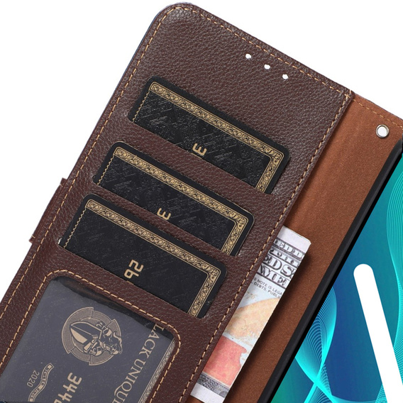 θήκη flip για το Samsung Galaxy S22+ Plus 5G, KHAZNEH RFID, μπλε