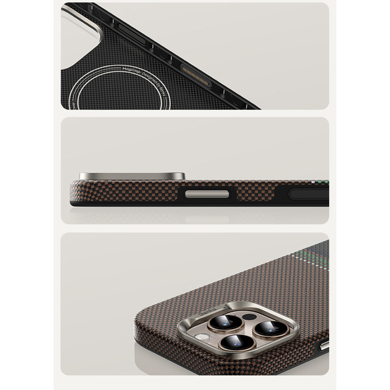 BENKS Kevlar Magnetic Armor Pro Prestige 600D Y065 θήκη για MagSafe με ενεργό κουμπί για iPhone 16 Pro
