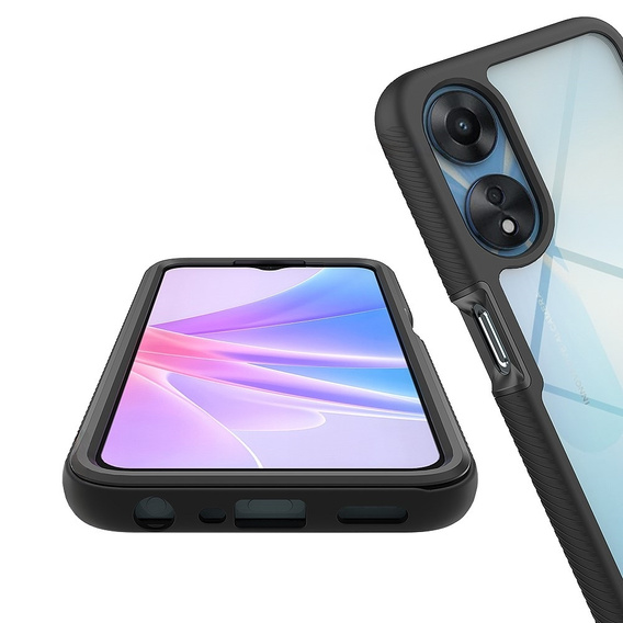 Θήκη για Oppo A78 5G, Shockproof, με μεμβράνη, μαύρη