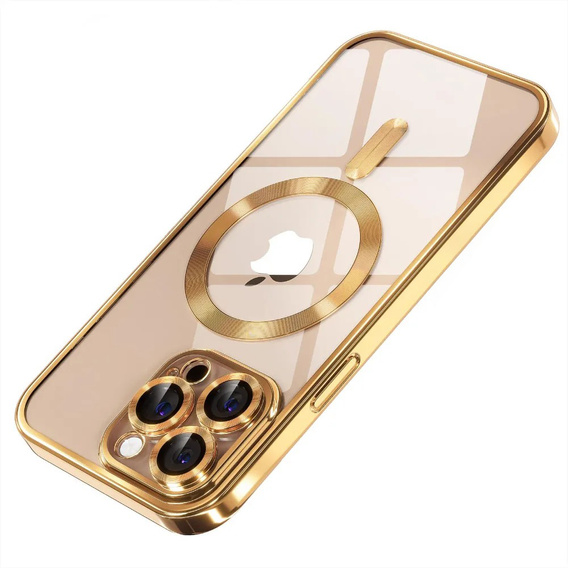 Θήκη για iPhone 11 Pro, Electro MagSafe, χρυσή + Γυαλί για την οθόνη