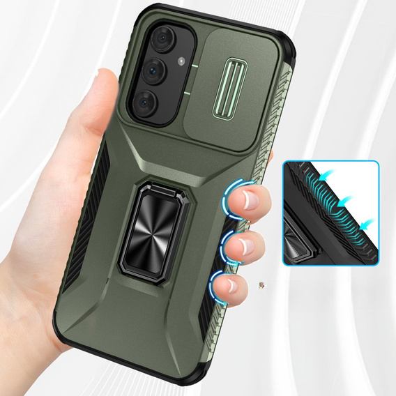 Θωρακισμένη θήκη για Samsung Galaxy A54 5G, θωρακισμένο Slide Ring, πράσινη