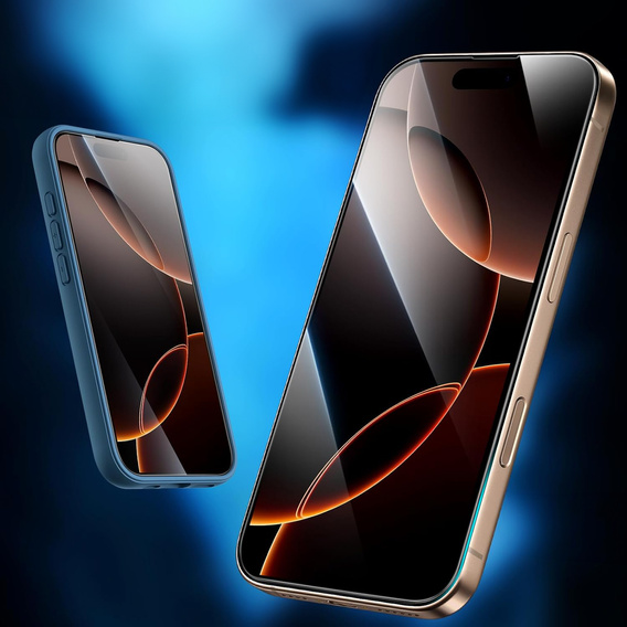 2x Μετριασμένο γυαλί ERBORD 3D για iPhone 16 Pro Max πλήρης οθόνη