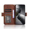 Θήκη με πτερύγιο για Xiaomi 14T, Card Slot, καφέ