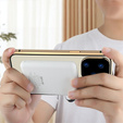 Μαγνητική θήκη MagSafe Dual Glass για iPhone 15, χρυσή