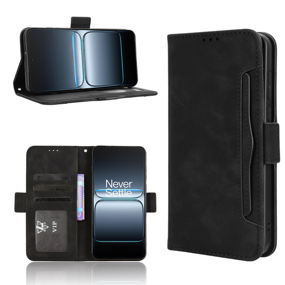 Θήκη με πτερύγιο για OnePlus Nord 5, Card Slot, μαύρη