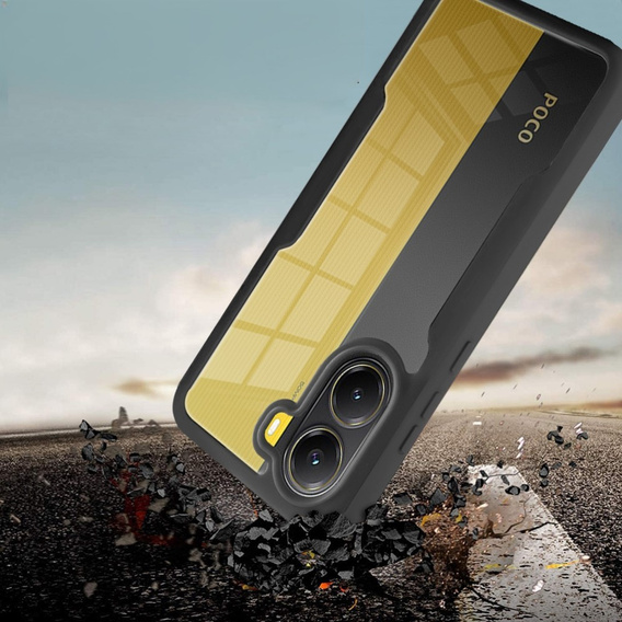 Θήκη για Xiaomi Poco X7 Pro 5G, Shockproof, με μεμβράνη, μαύρη