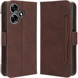 Θήκη με πτερύγιο για Infinix Hot 30i, Card Slot, καφέ