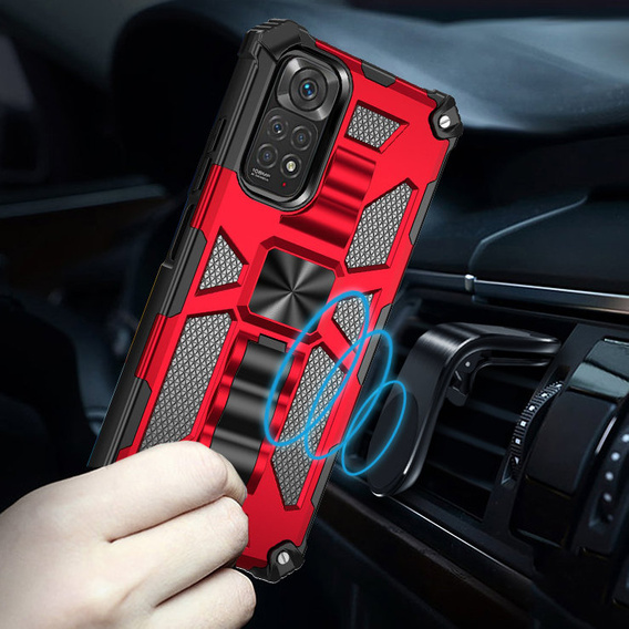 Θήκη για Xiaomi Redmi Note 11 / 11S, Armor Kickstand, κόκκινη