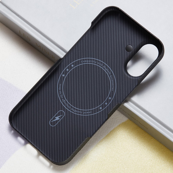 Θήκη για iPhone 16 Plus, Aramid Fiber Cover, μαύρη
