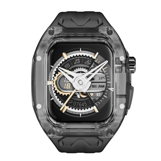 Λουράκι σιλικόνης με θήκη για Apple Watch 1/2/3/4/5/6/7/8/9/10/SE/Ultra/Ultra 2 42/44/45/49MM