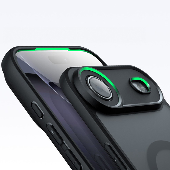 Ματ θήκη για iPhone Air, για MagSafe, με προστασία κάμερας, μαύρο