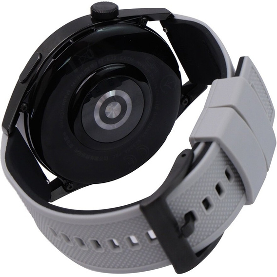 Λουράκι σιλικόνης ERBORD Universal 22mm, Dual Color, γκρι / μαύρη / μαύρη αγκράφα