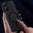 Θήκη για Xiaomi Redmi Note 14 5G, για MagSafe, ERBORD Μatt Case, μαύρη + Γυαλί οθόνης