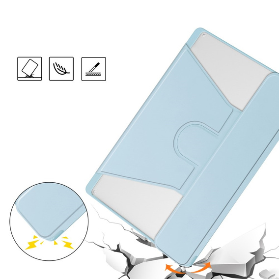 Θήκη πληκτρολογίου για Lenovo Tab M11, Rotary 360° Leather, γαλάζια