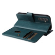 θήκη πτερύγιο για Samsung Galaxy A55 5G, 10 Card Slots Wallet, πράσινη