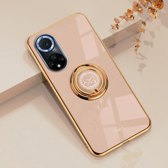 Θήκη για Huawei Nova 9, Rose Electro Ring, χρυσή