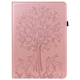 θήκη πτερύγιο για Huawei MatePad SE 10.4, tree, ροζ rose gold