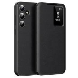 Αναδιπλούμενη θήκη για Samsung Galaxy A55 5G, Smart View Wallet, μαύρη