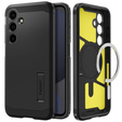 θήκη Spigen για Samsung Galaxy S24 FE, Tough Armor Mag Mag MagSafe, μαύρη + μετριασμένο γυαλί 9H