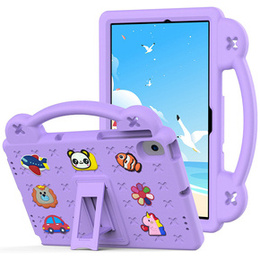 Παιδική θήκη για Samsung Tab A8 X200 / X205, Cute Patterns, με βάση, μωβ