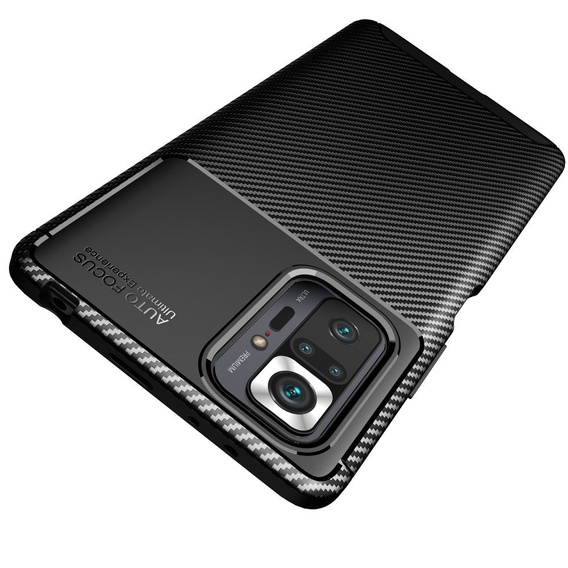 Θήκη για Xiaomi Redmi Note 10 Pro, Carbon Gel, μαύρη