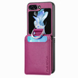 Θήκη για Samsung Galaxy Z Flip7 FE / Z Flip6, Card Slot Ring Case, μωβ