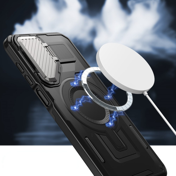 Θήκη για Samsung Galaxy A16, Military MagSafe with camera protection, μαύρη