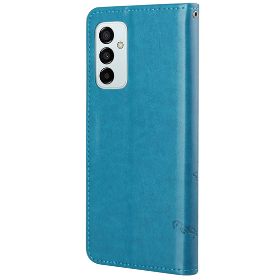 Θήκη με πτερύγιο για Samsung Galaxy M23, Butterfly, μπλε