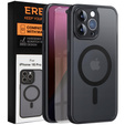 Θήκη για iPhone 16 Pro, για MagSafe, ERBORD Μatt Case, μαύρη + Γυαλί οθόνης