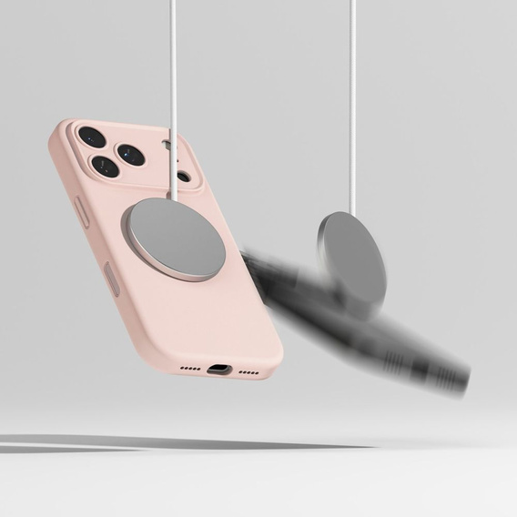Θήκη Ringke για iPhone 17 Pro Max, μαγνητική θήκη σιλικόνης MagSafe, ροζ άμμος