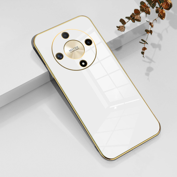 Θήκη για Honor Magic 6 Lite 5G, Glamour CamShield, λευκή