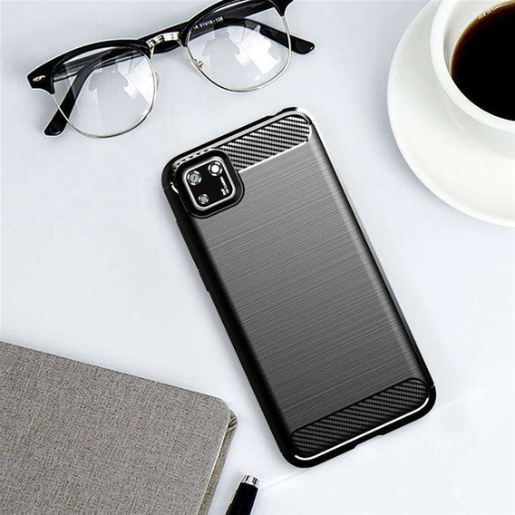 Θήκη για Huawei Y5P, Carbon, μαύρη