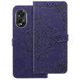 Θήκη με πτερύγιο για Oppo A58 4G, Mandala, μωβ