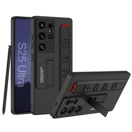 Θήκη για Samsung Galaxy S25 Ultra, GKK Leather, μαύρη
