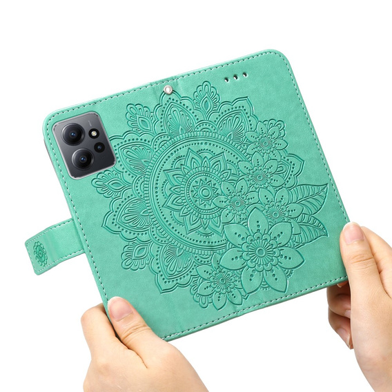Θήκη με πτερύγιο για Xiaomi Redmi Note 12 4G, Mandala Flower, πράσινη