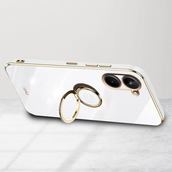 Θήκη για Realme 10 4G, Electro Ring, λευκή