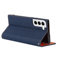 Δερμάτινη θήκη για Samsung Galaxy S22, ERBORD Grain Leather, σκούρο μπλε