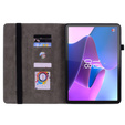 θήκη με πτερύγιο για Lenovo Tab P12, flower, ανοιχτή ροζ