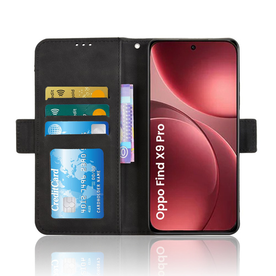 Θήκη με πτυσσόμενο καπάκι Card Slot για Oppo Find X9 Pro