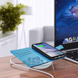 Θήκη με πτερύγιο για Oppo Reno 13F / Oppo Reno 13FS, Butterfly, μπλε