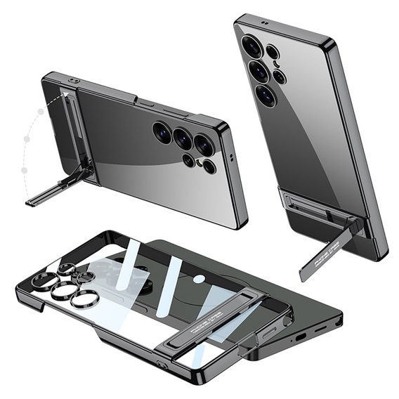 Θήκη για Samsung Galaxy S25 Ultra, GKK Kickstand Hard Case, μαύρη