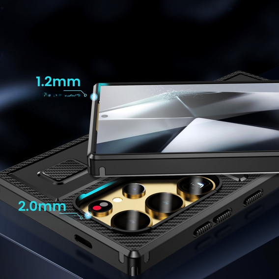 Θήκη για Samsung Galaxy S25 Ultra, Kickstand Ring, μαύρη
