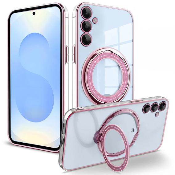 Μαγνητική θήκη για Samsung Galaxy S25+ Plus, για MagSafe, ροζ