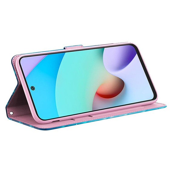 Θήκη με πτερύγιο για Xiaomi Redmi 13C / Poco C65, Wallet, Butterflies μπλε