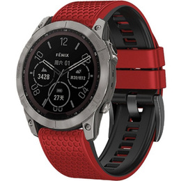 Λουράκι σιλικόνης για Garmin Fenix 7 / Forerunner 965 / 955 / 945 / 935, κόκκινη / Μαύρο